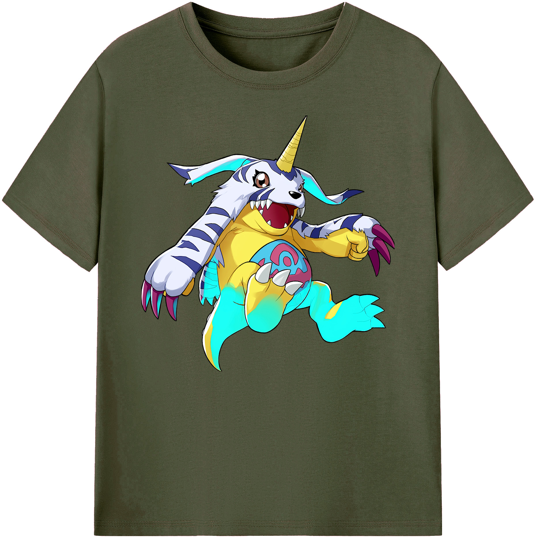 （画像用） Digimon デジタルモンスター/デジモン 綿100％ メンズ半袖Tシャツ｜肌触りやわらか＆通気性